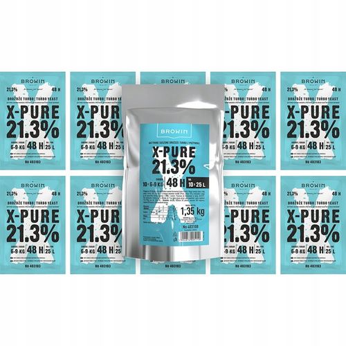 DROŻDŻE GORZELNICZE Turbo X PURE MEGAPACK 48h 21,3% 1.35 kg MEGA PACK na Arena.pl