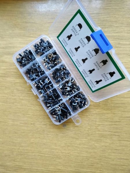 Zestaw przycisków tact switch mikroswitch 200 szt zdjęcie 2