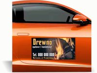 Magnes na samochód auto reklama magnetyczna 60x30 cm drewno opałowe
