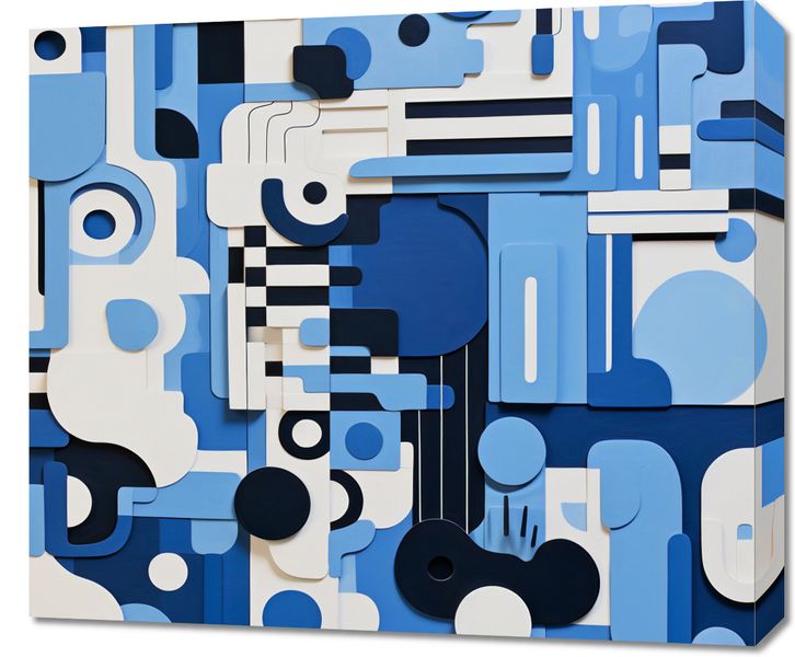 Obraz 70x60cm Niebieski Labirynt zdjęcie 1