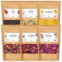 Czerwony Chaber Nagietek Pąki Róży Zestaw Suszy Do Mydła Świec 6szt