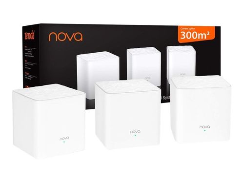 Zestaw WiFi Mesh Tenda Nova MW3 3-pack 2.4Ghz 5GHz AC1200 pokrycie 300 m2 na Arena.pl