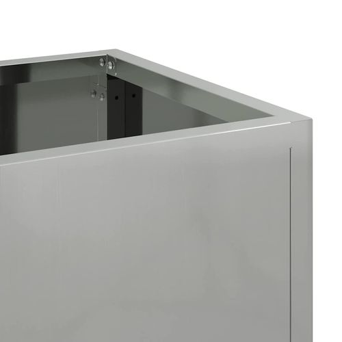 Podwyższona doniczka ogrodowa Srebrny 100 x 26 x 82 cm na Arena.pl