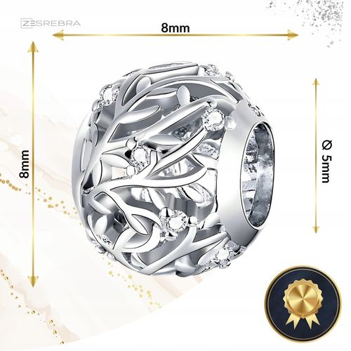 CHARMS GAŁĄZKI srebro 925 listki srebrne zawieszka koralik charmsy pr. S925 na Arena.pl