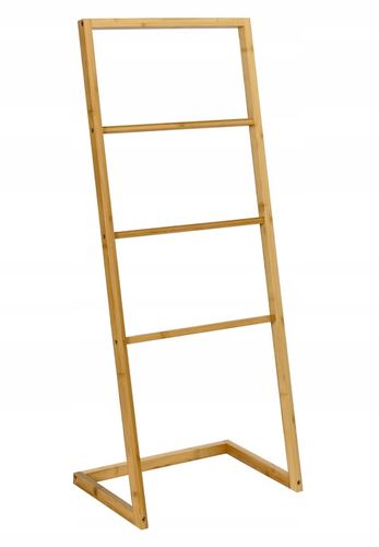 STOJAK WIESZAK NA RĘCZNIKI STOJĄCY BAMBUSOWY DREWNIANY ŁAZIENKOWY 4 na Arena.pl