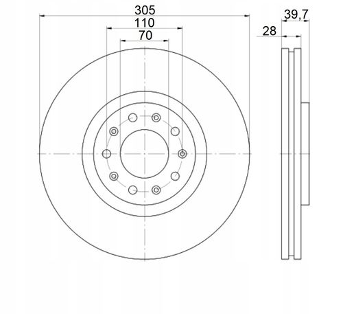 TARCZA HAM PRZOD 305X28 V MIKODA na Arena.pl