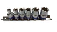 KING TONY KOMPLET NASADEK GWIAZDKOWYCH / TORX 3/8" 6 elem. KRÓTKIE E8 - E18