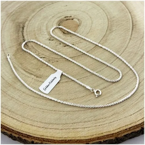 PIĘKNY SREBRNY NASZYJNIK ŁAŃCUSZEK DAMSKI 925 / LŚNIĄCY / SOLIDNY PREZENT na Arena.pl