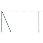Słupek ogrodzeniowy. 26 pcs Srebrny 3.2 x 3.2 x 140 cm Stal