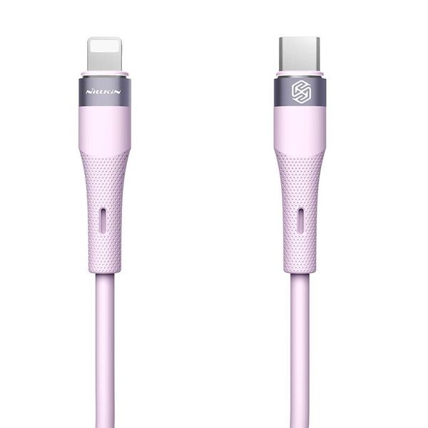 NILLKIN DATA CABLE FLOWSPEED SILICON TYPE C-LIGHTNING PD 27W, PURPLE zdjęcie 1