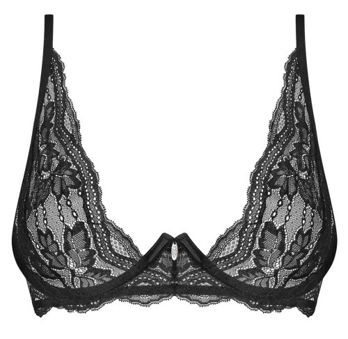 obsessive nutris czarny biustonosz koronkowy xl/2xl na fiszbiny na Arena.pl