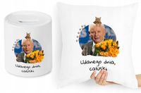 Jarosław Kaczyński Zestaw Poduszka + Skarbonka Z Nadrukiem Ze Zdjęciem