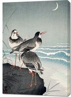 Obraz 70x100cm Snipes at the Shore, Koson Japoński Vintage do Salonu