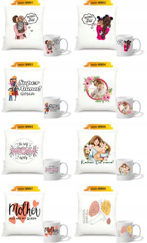Zestaw prezentowy PODUSZKA + KUBEK nadruk DLA MAMY DZIEŃ MATKI IMIENINY na Arena.pl