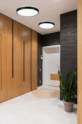 Lampa sufitowa plafon LED 2X E27 okrągły czarny na Arena.pl