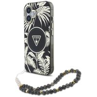 Etui Guess Palm Trees Triangle Pearl     Strap MagSafe do iPhone 16 czarny