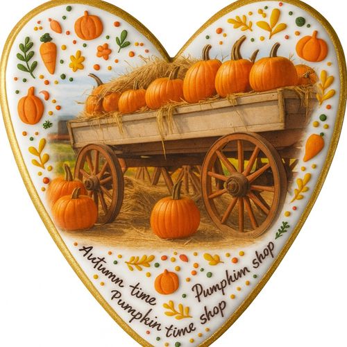 CIASTKO LUKROWANE DYNIA ROZ. L SERCE NO1 JESIEŃ RĘCZNIE ROBIONE na Arena.pl