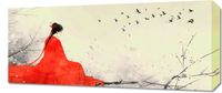 Obraz 70x30cm Diva Na Gałęzi