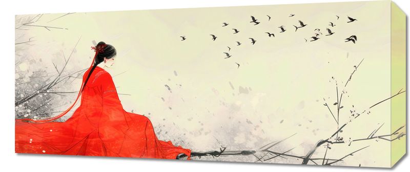 Obraz 70x30cm Diva Na Gałęzi zdjęcie 1