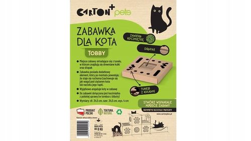 Zabawka Tobby z kocimiętką dla kota Carton+pets na Arena.pl