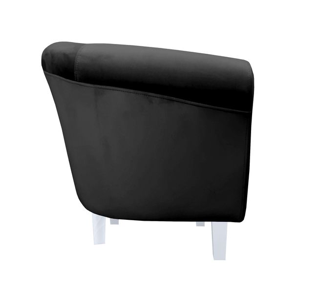 Fotel Milo nogi białe czarny MG19 zdjęcie 3