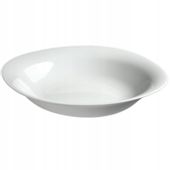 KADAX Talerz Obiadowy 23cm Głęboki Biały Kwadrat