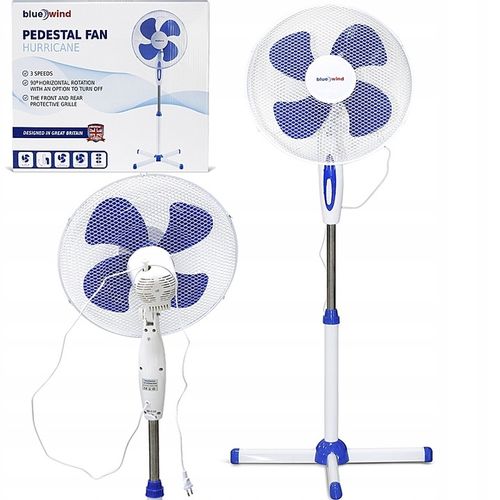 Wentylator stojący Blue Wind biały na Arena.pl