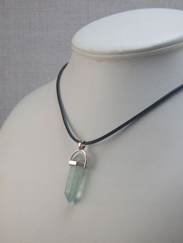WISIOREK kamień FLUORYT ZIELONY naszyjnik [W1194] na Arena.pl
