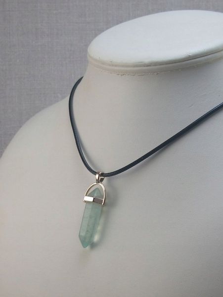 WISIOREK kamień FLUORYT ZIELONY naszyjnik [W1194] zdjęcie 3