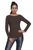 KOLORY Gładka Bluzka PREMIUM bawełna POLSKA marka LATYNKA dekolt łódka