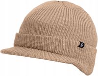 2X CZAPKA ZIMOWA MĘSKA DAMSKA Z DASZKIEM BRANDIT SHIELD CAP NA ZIMĘ BEŻOWA