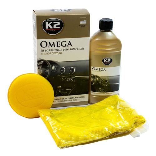K2 Omega - żel do plastików wewnętrznych 500ml + mikrofibra + gąbka na Arena.pl