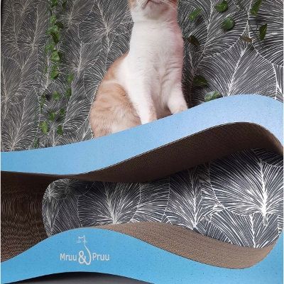 Drapak dla kota LEON | niebieski | 78x28x24 cm | MruuPruu na Arena.pl