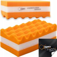 HONEY COMBINATION SPONGE GĄBKA DO MYCIA SAMOCHODU AUTA MYCIE BEZWODNE 3W1
