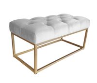 Ławka CHESTERFIELD LOFT podstawa złota pufa podnóżek MG39