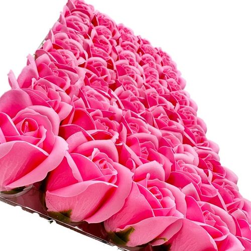 Róże mydlane flower box 50 sztuk główki z szypułką do bukietów dekoracji na Arena.pl