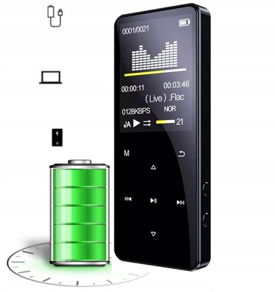 ODTWARZACZ MP4 MP3 16GB BLUETOOTH 5.0 HiFi RADIO zdjęcie 7