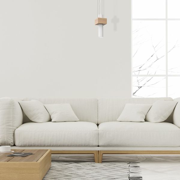 LAMPA WISZACA WEST WHITE 1XGU10 zdjęcie 4