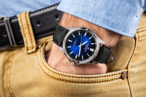 zegarek męski giewont elegance sapphire czarno niebieski gw5160-a3 na Arena.pl