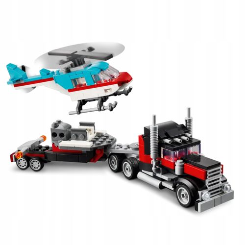 LEGO Creator 3 w 1 31146 Ciężarówka z platformą i helikopterem na Arena.pl