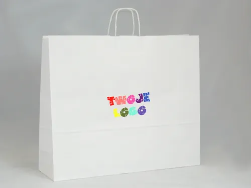 Torba papierowa biała 54 x 15 x 46 cm na Arena.pl