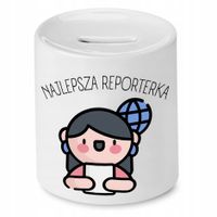 Skarbonka Dla Dziennikarza Najlepsza Reporterka Z Nadrukiem Ze Zdjęciem