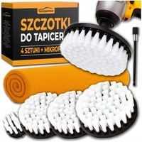 Szczotki do mycia tapicerki prania na wkrętarkę zestaw 4 szt do