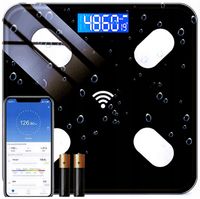 WAGA ŁAZIENKOWA 180 KG SZKLANA ELEKTRONICZNA LCD KG PRECYZYJNA DOKŁADNA