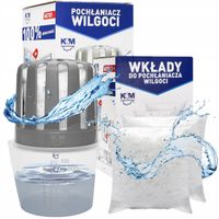 2 x Pochłaniacz wilgoci osuszacz powietrza K&M + 3x mocny wkład 280g