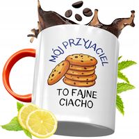 Kubek Pomarańczowy Dla Przyjaciela Przyjaciółki Z Nadrukiem Ze Zdjęciem