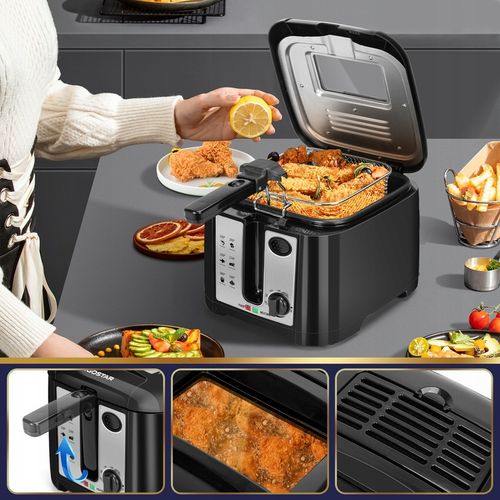 FRYTKOWNICA FRYTOWNICA MOCNA 2,5L ŁATWE SZYBKIE SMAŻENIE FRYTEK na Arena.pl