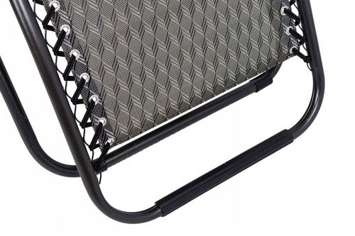 LEŻAK OGRODOWY ORION Zero Gravity brąz jodełka plażowy tarasowy składany na Arena.pl