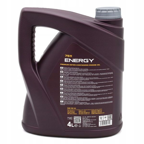 Olej Silnikowy 7511 Mannol Energy 5w30 4L zdjęcie 3