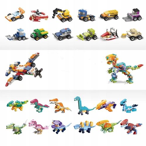 KALENDARZ ADWENTOWY 24 ELEMENTY KLOCKI DINOZAUR SAMOCHODY na Arena.pl